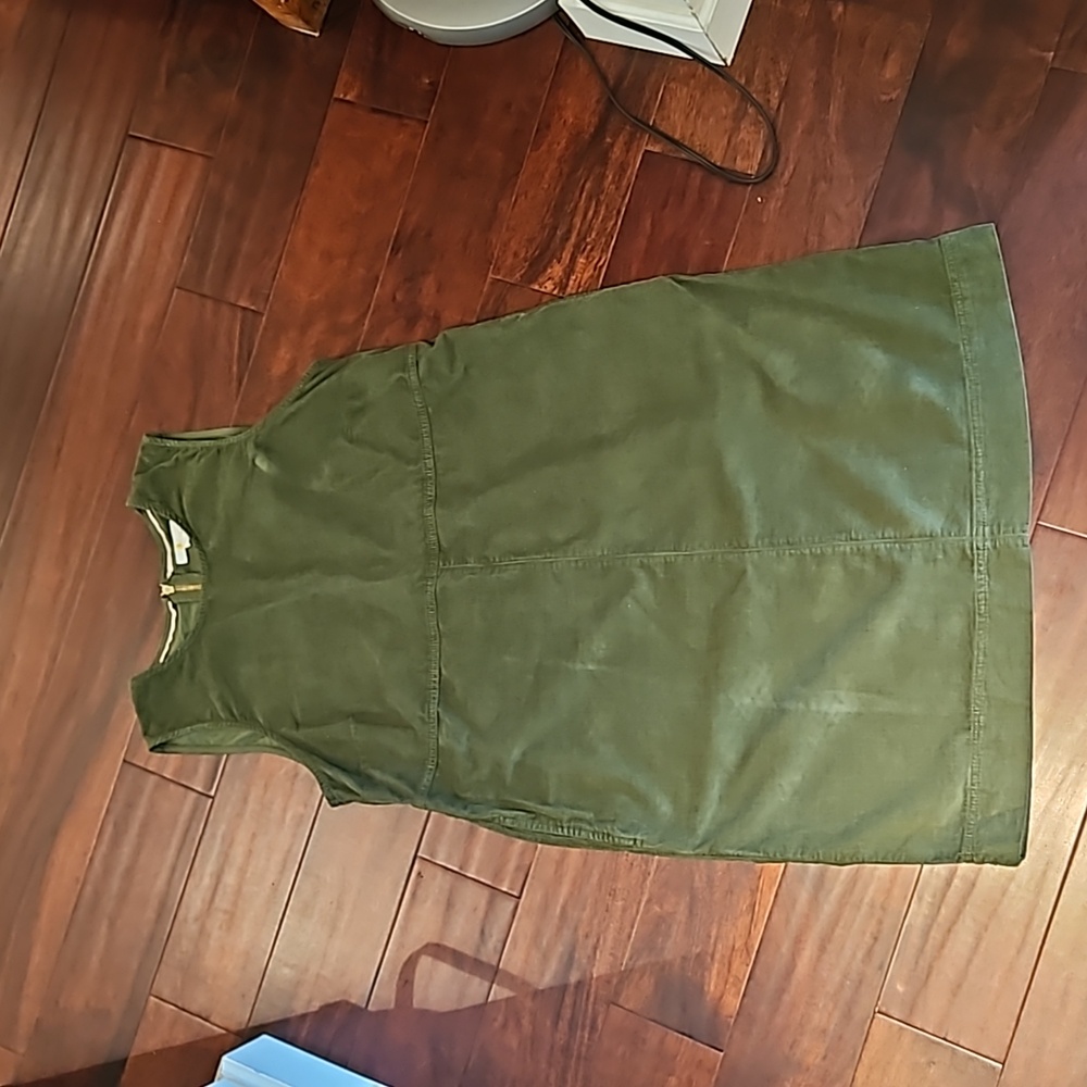 Boden Olive Green Corduroy Dress Crew Neck  10L